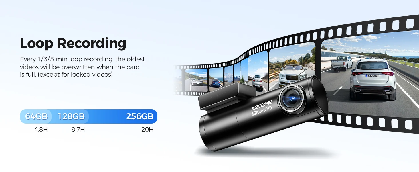 AZDOME M300S Dash Cam 4K+1080P Car Rear Camera Dash Cam 800MP Lens Built-in GPS WIFI Car DVR Voice Control Night Vision 후방카메