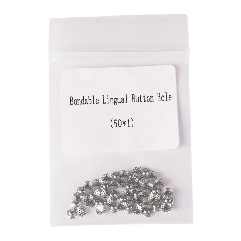 Dental Hollow-out Lingual Button with holes Perforated Orthodontic Accessory Dentistry Materials 50pcs/bag