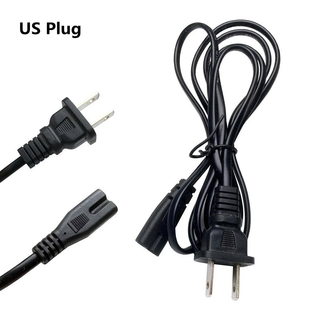 EU Power Cable 2pin IEC320 C7 US Power Extension Cord For Dell Laptop Charger Canon Epson Printer Radio Speaker PS4 XBOX LG Sony