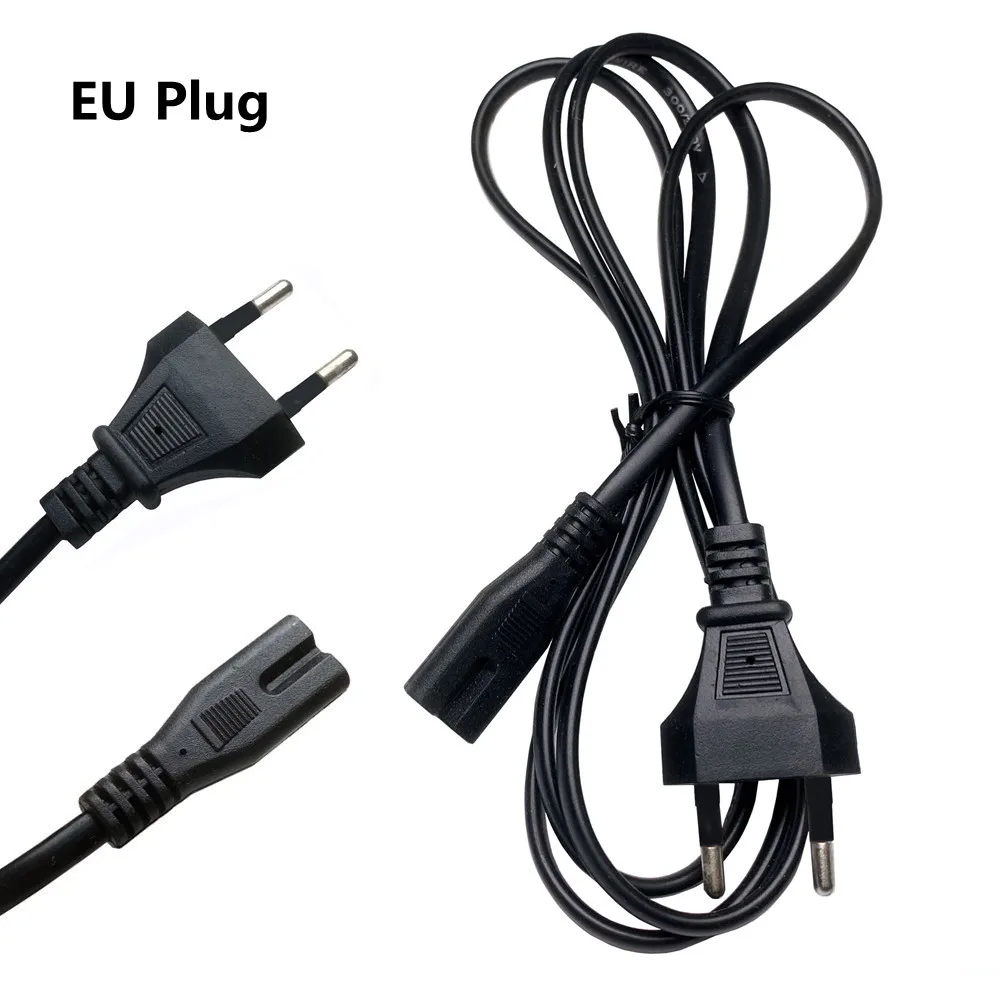 EU Power Cable 2pin IEC320 C7 US Power Extension Cord For Dell Laptop Charger Canon Epson Printer Radio Speaker PS4 XBOX LG Sony