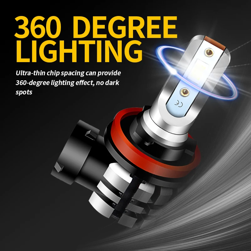 2PCS Motorcycle H11 H8 LED Headlight Bulbs 9600lm 6000k For Ducati Multistrada 1200 2010-2017 Upgrade Kit high Low beam Moto