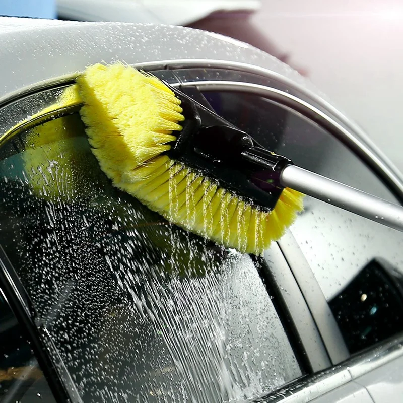Car Wash Brush Head for Detailing Washing Vehicles, Boats, RVs, ATVs, or Off-Road Autos, Super Soft Bristles for Scratch Resista
