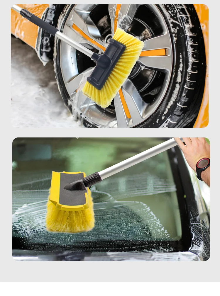 Car Wash Brush Head for Detailing Washing Vehicles, Boats, RVs, ATVs, or Off-Road Autos, Super Soft Bristles for Scratch Resista