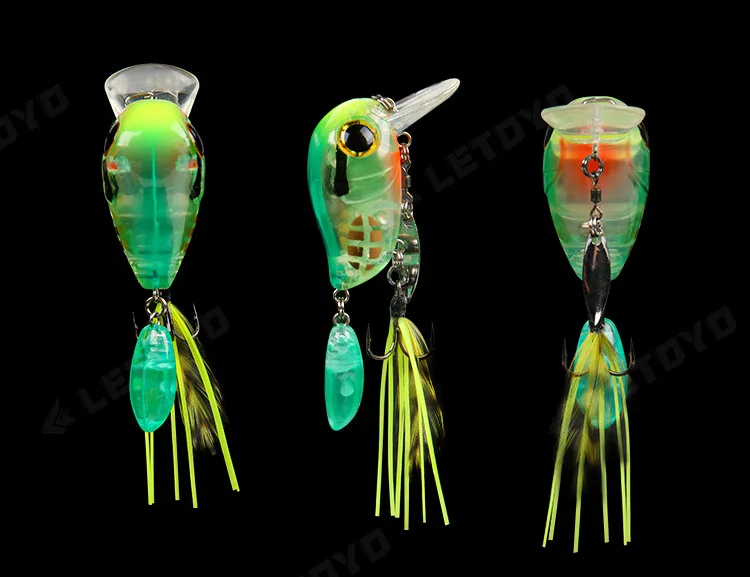 Micro Tappy Fishing Lures Artificial Hard Baits Crank Wobblers Tongue Plate Spinning Spoon with Feather Rotates Trout fish Bait