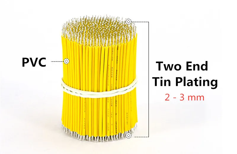 100PCS/LOT Tin-Plated Breadboard PCB Solder Cable 24/26AWG Fly Jumper Wire Cable Tin Conductor Wires 1007-24AWG Connector Wire