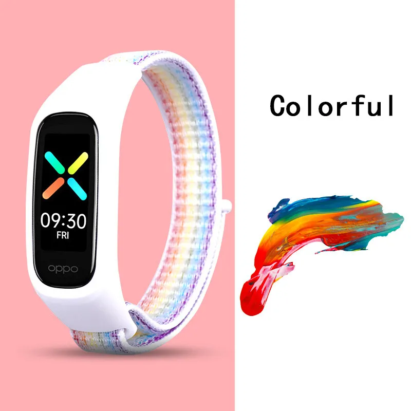 Nylon Strap for OPPO Band Replacement Bracelet Adjustable Sport Loop Watch Belt Wristband Breathable for OPPO Band Accessories
