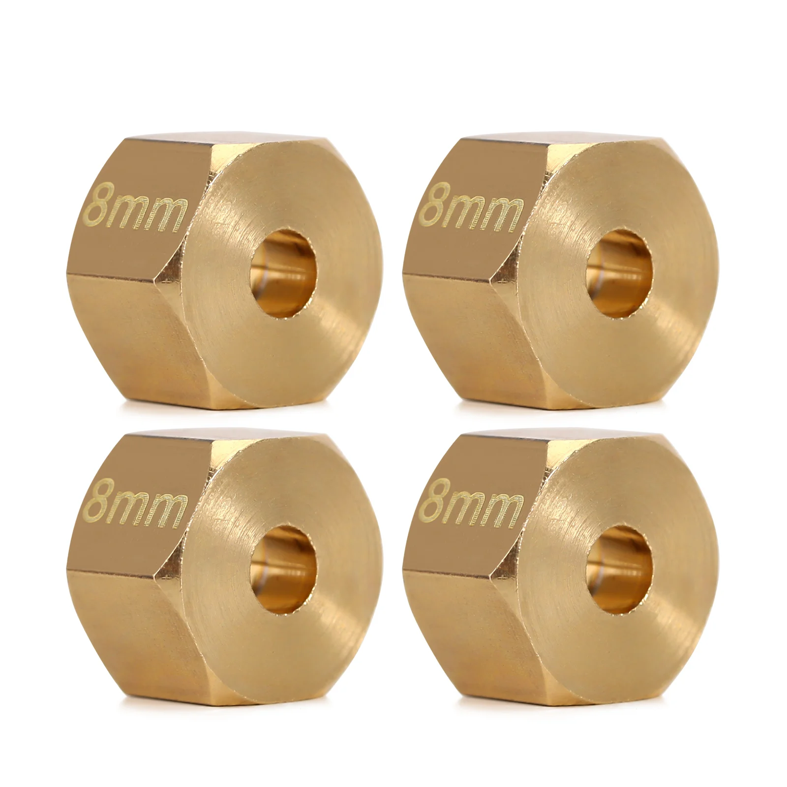 INJORA 4PCS Metal Brass Heavier Wheel Hex Hub for 1/10 RC Crawler Axial SCX10 90046 RR10 RGT 86100 MST UTB18