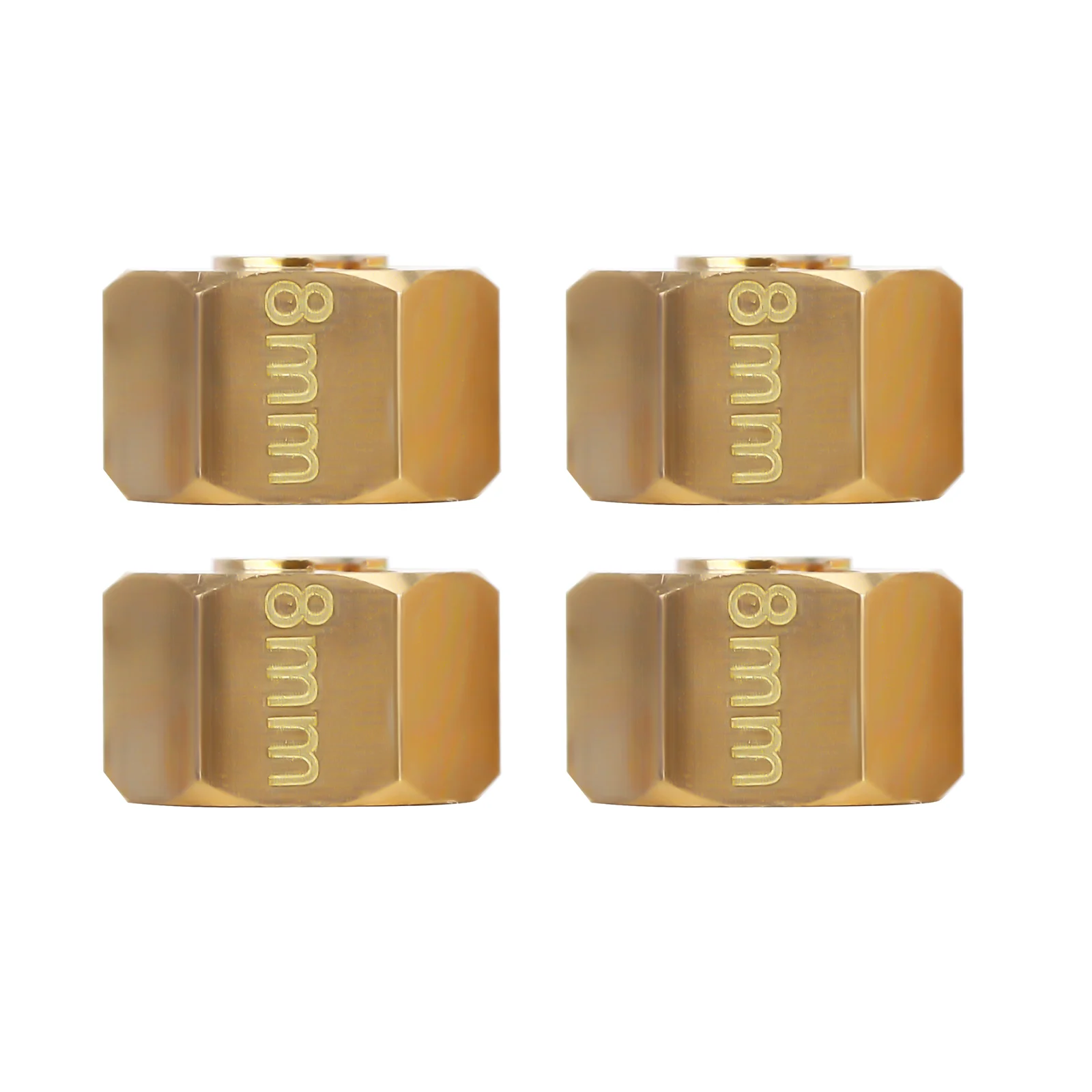 INJORA 4PCS Metal Brass Heavier Wheel Hex Hub for 1/10 RC Crawler Axial SCX10 90046 RR10 RGT 86100 MST UTB18