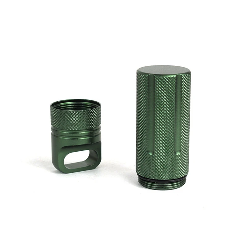 Outdoor EDC Container Case Waterproof Survival Container Capsule Aluminum Pill Bottle Match Battery Holder Case Survival Box