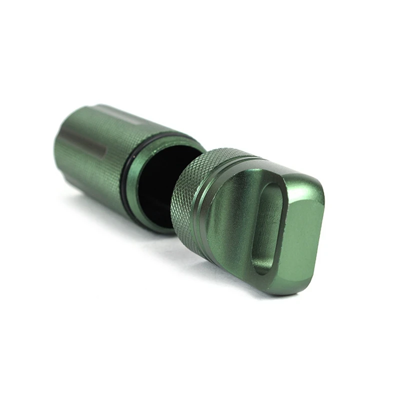 Outdoor EDC Container Case Waterproof Survival Container Capsule Aluminum Pill Bottle Match Battery Holder Case Survival Box