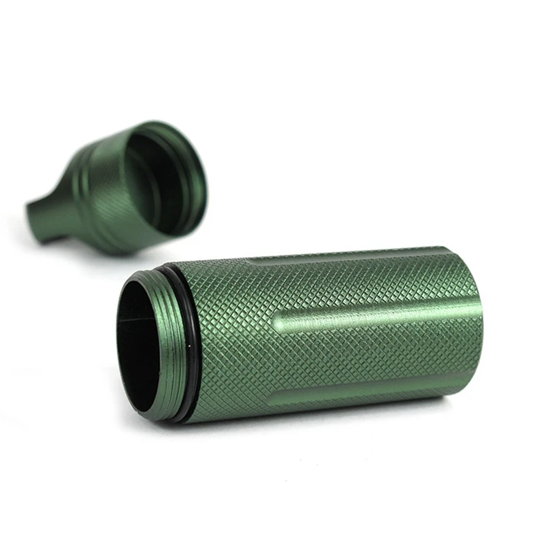 Outdoor EDC Container Case Waterproof Survival Container Capsule Aluminum Pill Bottle Match Battery Holder Case Survival Box
