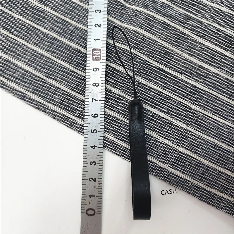 New Leather Lanyard Short Phone Strap Anti-lost Key Chain Smooth Surface Finger Rope For U Disk Bluetooth Small Speaker Sling
