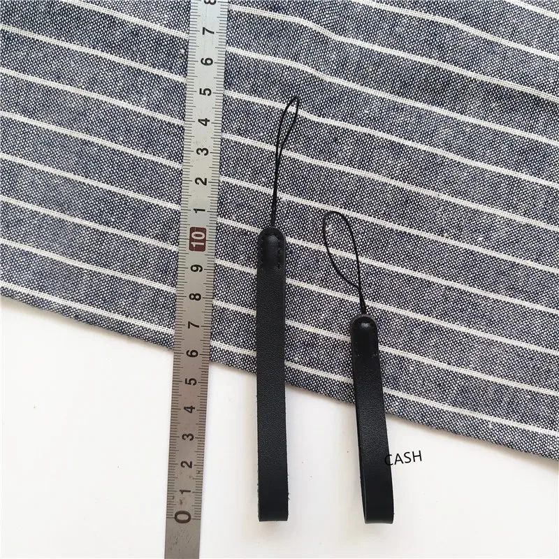 New Leather Lanyard Short Phone Strap Anti-lost Key Chain Smooth Surface Finger Rope For U Disk Bluetooth Small Speaker Sling