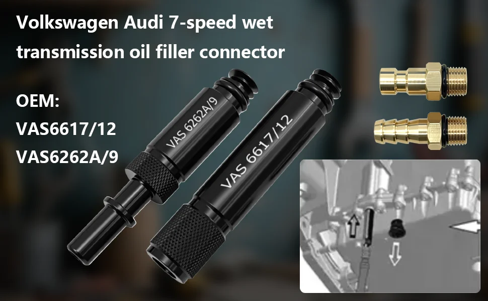 VAS6617/12 VAS6262A/9 suitable for Volkswagen Audi 0CK 0B5 MTF car transmission refueling connector fuel adapter
