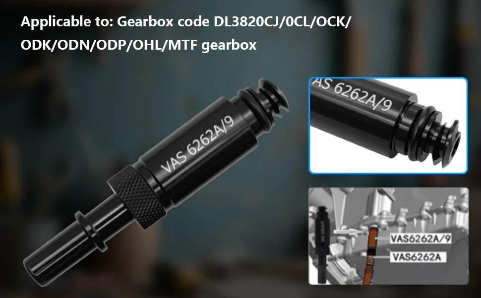 VAS6617/12 VAS6262A/9 suitable for Volkswagen Audi 0CK 0B5 MTF car transmission refueling connector fuel adapter