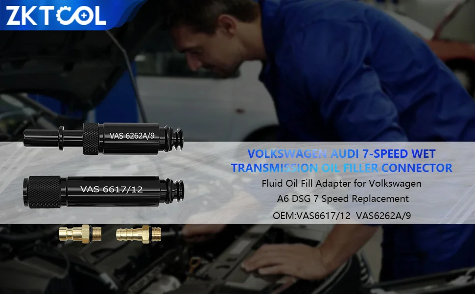 VAS6617/12 VAS6262A/9 suitable for Volkswagen Audi 0CK 0B5 MTF car transmission refueling connector fuel adapter