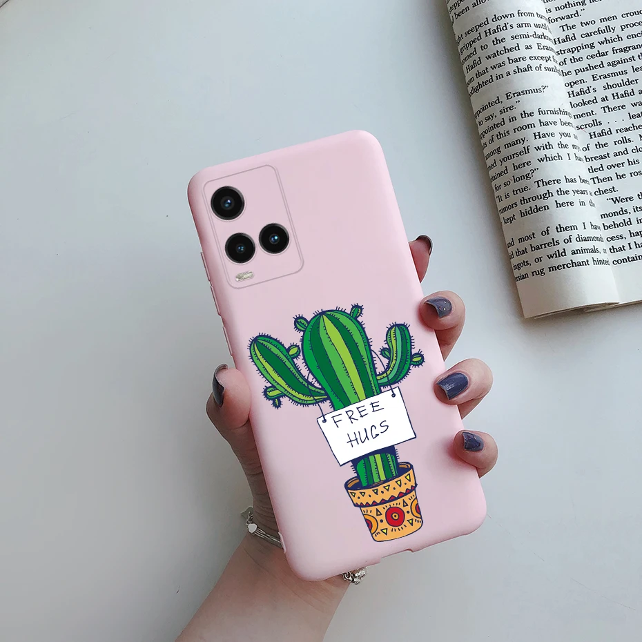 Cute Painted Phone Case For Vivo Y21 2021 Y21S Y 21 V2110 V2111 Matte TPU Case Back Cover For Vivo Y33S Y 33S V2109 Shell Funda