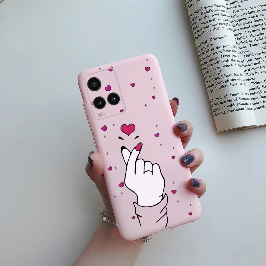 Cute Painted Phone Case For Vivo Y21 2021 Y21S Y 21 V2110 V2111 Matte TPU Case Back Cover For Vivo Y33S Y 33S V2109 Shell Funda