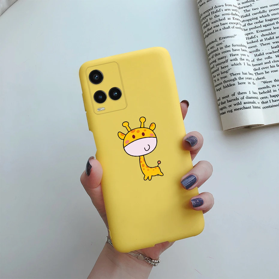 Cute Painted Phone Case For Vivo Y21 2021 Y21S Y 21 V2110 V2111 Matte TPU Case Back Cover For Vivo Y33S Y 33S V2109 Shell Funda
