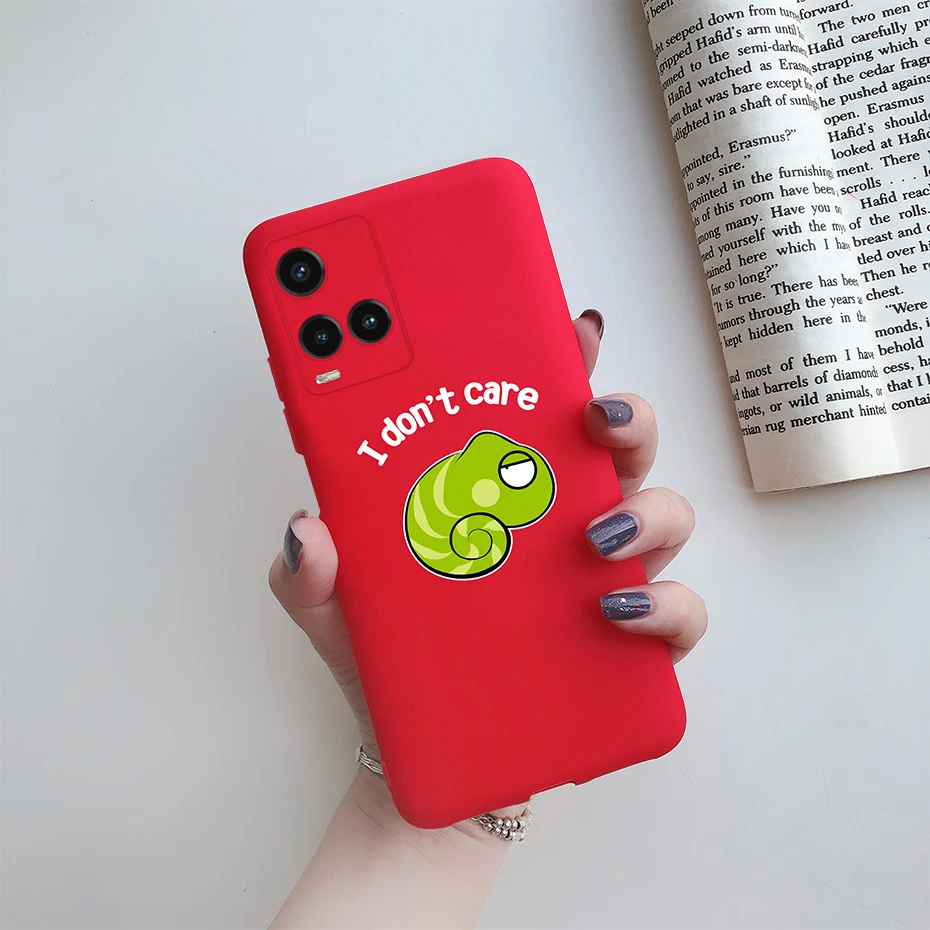 Cute Painted Phone Case For Vivo Y21 2021 Y21S Y 21 V2110 V2111 Matte TPU Case Back Cover For Vivo Y33S Y 33S V2109 Shell Funda