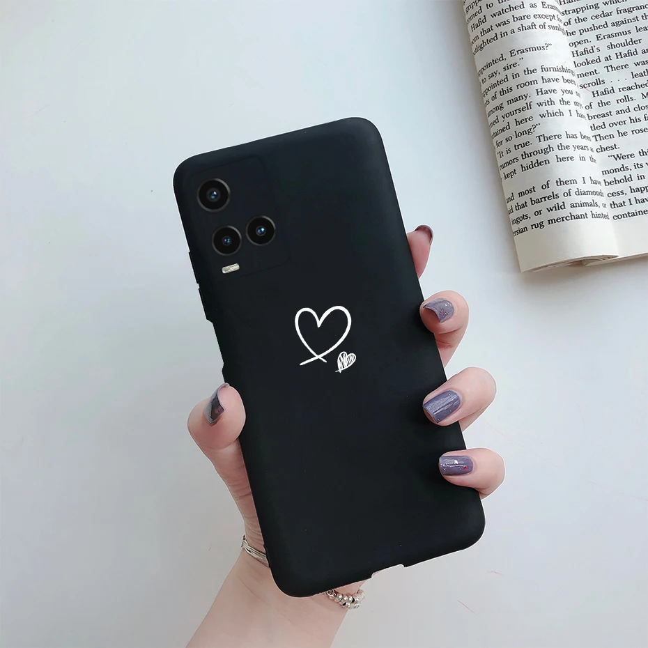 Cute Painted Phone Case For Vivo Y21 2021 Y21S Y 21 V2110 V2111 Matte TPU Case Back Cover For Vivo Y33S Y 33S V2109 Shell Funda
