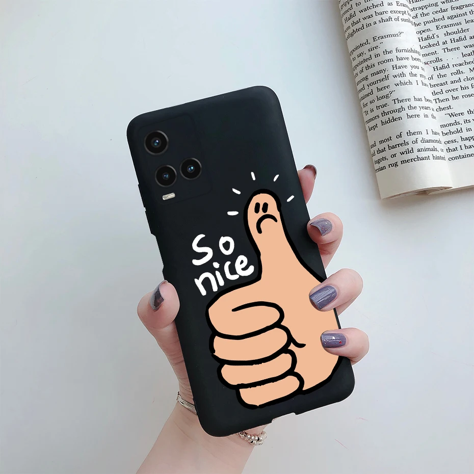 Cute Painted Phone Case For Vivo Y21 2021 Y21S Y 21 V2110 V2111 Matte TPU Case Back Cover For Vivo Y33S Y 33S V2109 Shell Funda