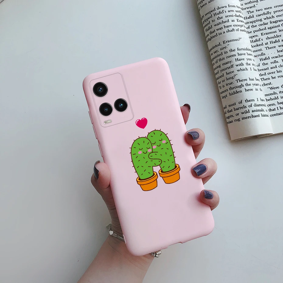 Cute Painted Phone Case For Vivo Y21 2021 Y21S Y 21 V2110 V2111 Matte TPU Case Back Cover For Vivo Y33S Y 33S V2109 Shell Funda