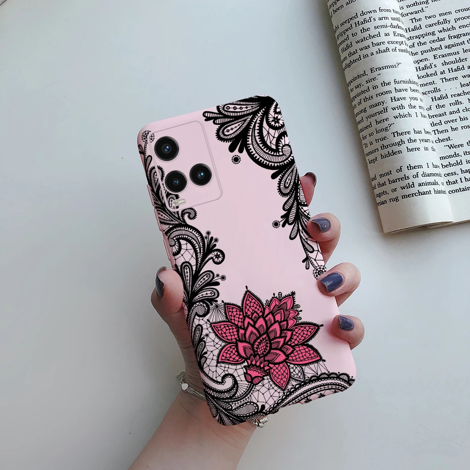 Cute Painted Phone Case For Vivo Y21 2021 Y21S Y 21 V2110 V2111 Matte TPU Case Back Cover For Vivo Y33S Y 33S V2109 Shell Funda