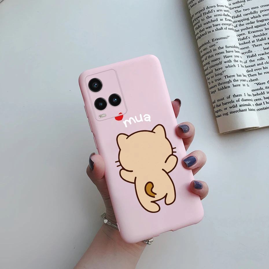 Cute Painted Phone Case For Vivo Y21 2021 Y21S Y 21 V2110 V2111 Matte TPU Case Back Cover For Vivo Y33S Y 33S V2109 Shell Funda