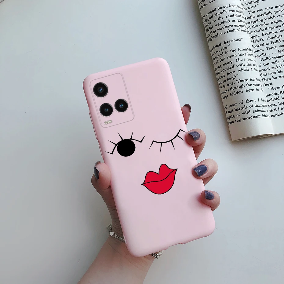 Cute Painted Phone Case For Vivo Y21 2021 Y21S Y 21 V2110 V2111 Matte TPU Case Back Cover For Vivo Y33S Y 33S V2109 Shell Funda