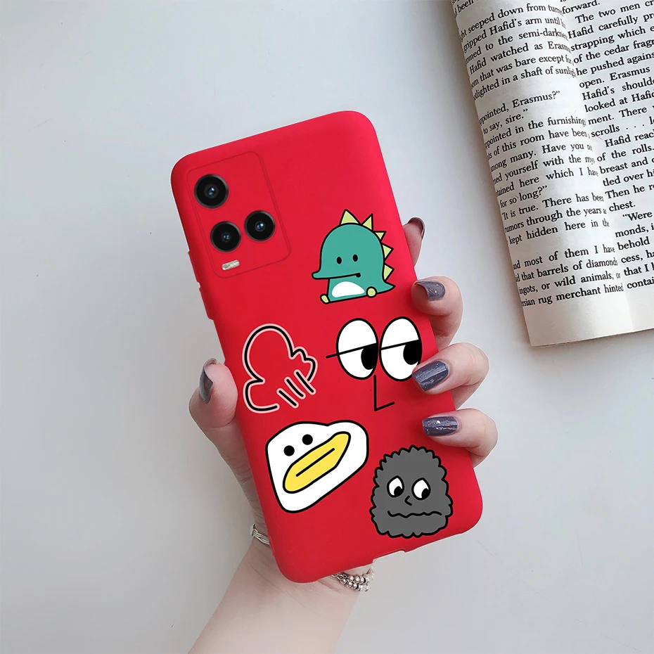 Cute Painted Phone Case For Vivo Y21 2021 Y21S Y 21 V2110 V2111 Matte TPU Case Back Cover For Vivo Y33S Y 33S V2109 Shell Funda