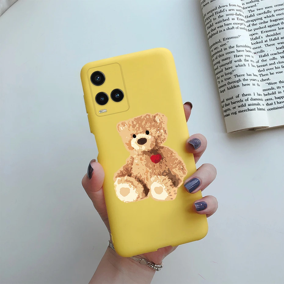Cute Painted Phone Case For Vivo Y21 2021 Y21S Y 21 V2110 V2111 Matte TPU Case Back Cover For Vivo Y33S Y 33S V2109 Shell Funda