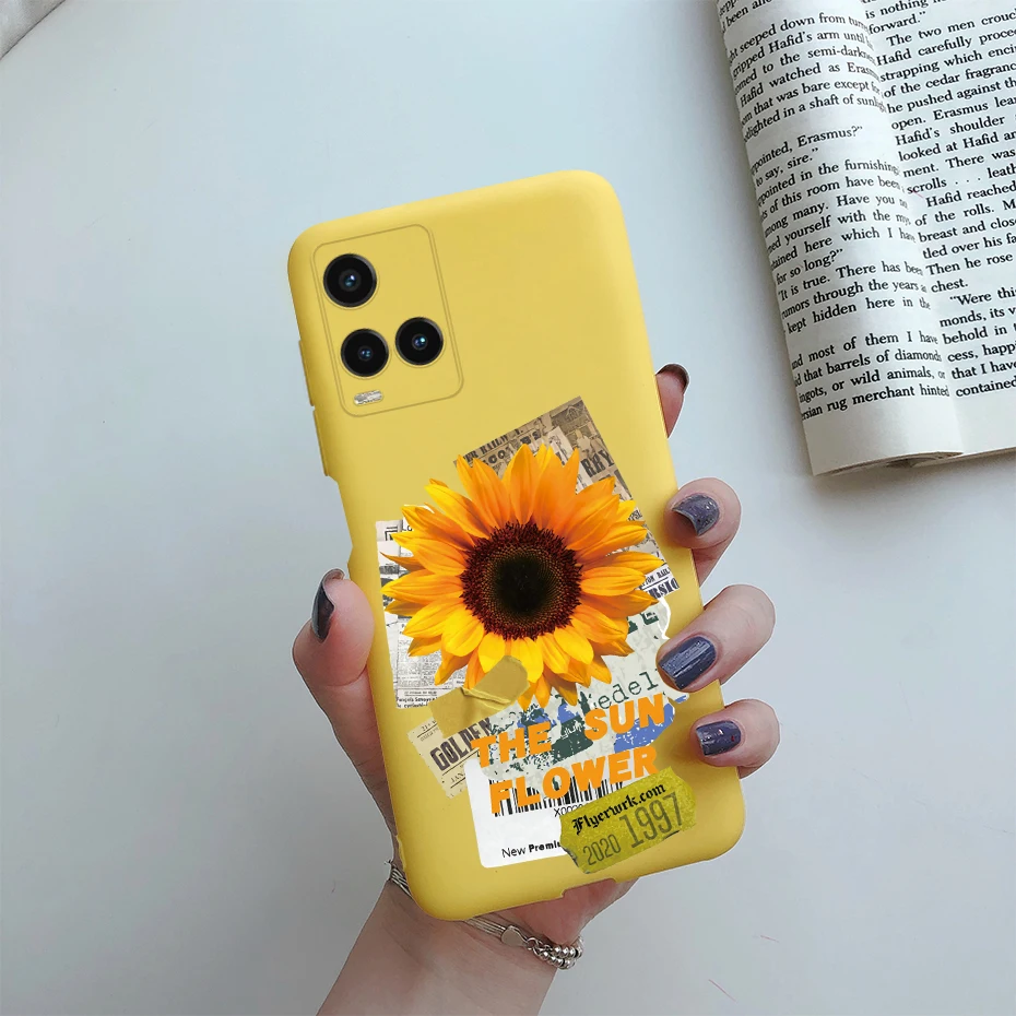 Cute Painted Phone Case For Vivo Y21 2021 Y21S Y 21 V2110 V2111 Matte TPU Case Back Cover For Vivo Y33S Y 33S V2109 Shell Funda