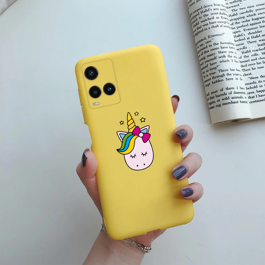 Cute Painted Phone Case For Vivo Y21 2021 Y21S Y 21 V2110 V2111 Matte TPU Case Back Cover For Vivo Y33S Y 33S V2109 Shell Funda