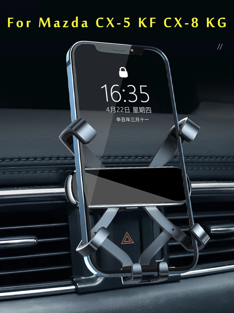Car Phone Holder For Mazda CX5 CX 5 KF CX 8 KG 2017 2021 2022 Car Styling Bracket GPS Stand Rotatable Support Mobile Accessories