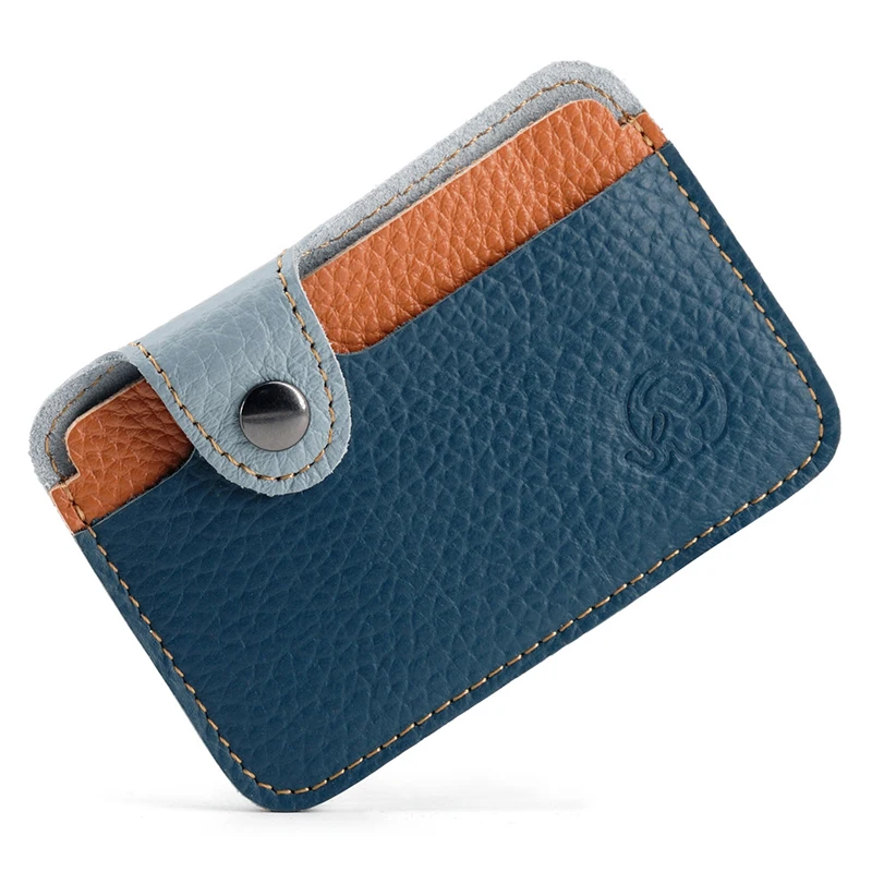 Retro Leather Mini Card Wallet - Business Credit Card Holder for Men & Women, Slim Cash Wallet with Smart Design