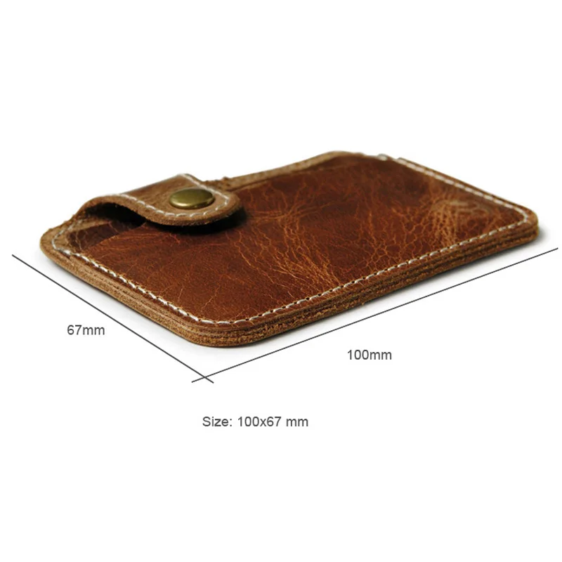 Retro Leather Mini Card Wallet - Business Credit Card Holder for Men & Women, Slim Cash Wallet with Smart Design