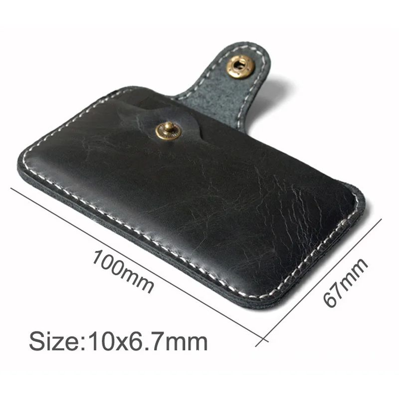 Retro Leather Mini Card Wallet - Business Credit Card Holder for Men & Women, Slim Cash Wallet with Smart Design