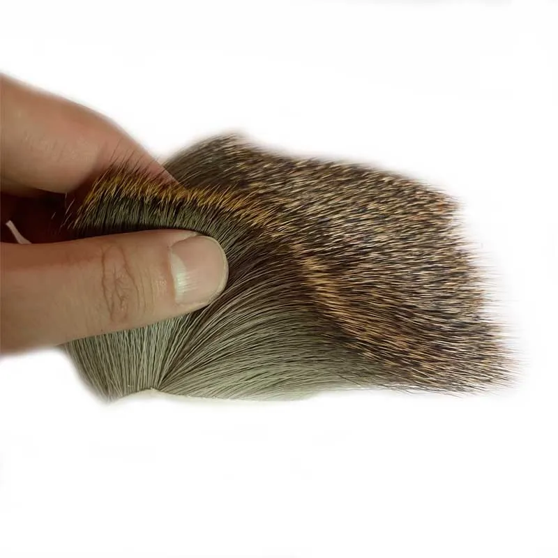 5cm*5cm 1pc/2pcs Deer Hair Fly Tying Materials For Bass Flies Soft Tanned Deer Body Hair Elk Caddis Materials