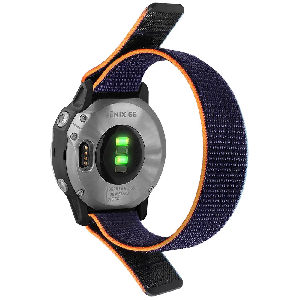 20 22mm 26MM Nylon Watchband Strap For Garmin Fenix 7x 7 7S Fenix 6X 6S 6 Pro 5X 5 5S Forerunner 935 945 Quick Release WristBand