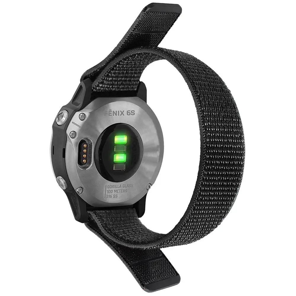 20 22mm 26MM Nylon Watchband Strap For Garmin Fenix 7x 7 7S Fenix 6X 6S 6 Pro 5X 5 5S Forerunner 935 945 Quick Release WristBand