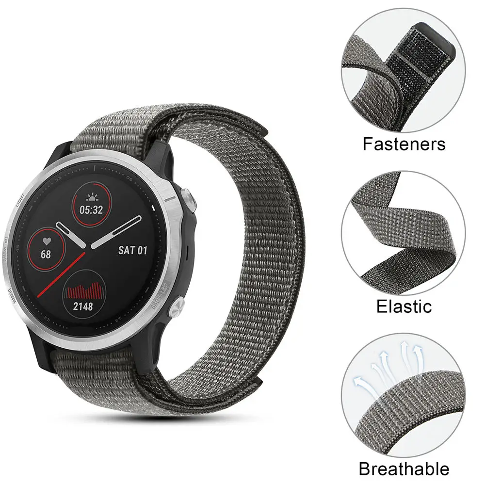 20 22mm 26MM Nylon Watchband Strap For Garmin Fenix 7x 7 7S Fenix 6X 6S 6 Pro 5X 5 5S Forerunner 935 945 Quick Release WristBand