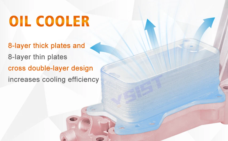 68105583AF Aluminum Oil Cooler for Jeep Grand Cherokee Dodge Durango 3.6L Journey Charger Chrysler 200 300 WK2 Heat Exchanger