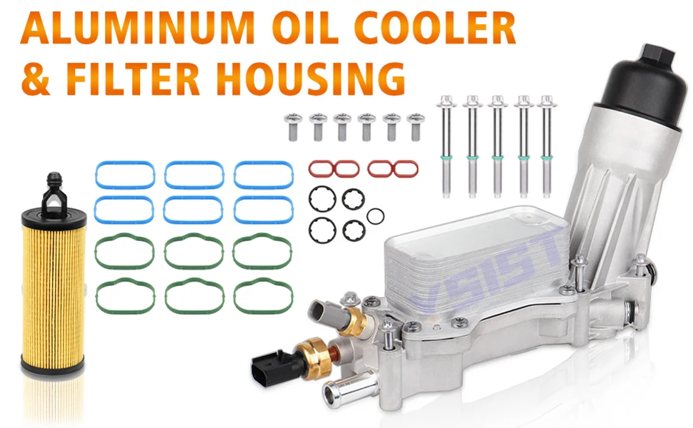 68105583AF Aluminum Oil Cooler for Jeep Grand Cherokee Dodge Durango 3.6L Journey Charger Chrysler 200 300 WK2 Heat Exchanger