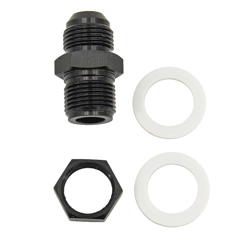 Aluminum Fuel Cell Bulkhead Fitting AN6 AN8 AN10 Accessories Black Fuel Cell Bulkhead Adapter Fitting
