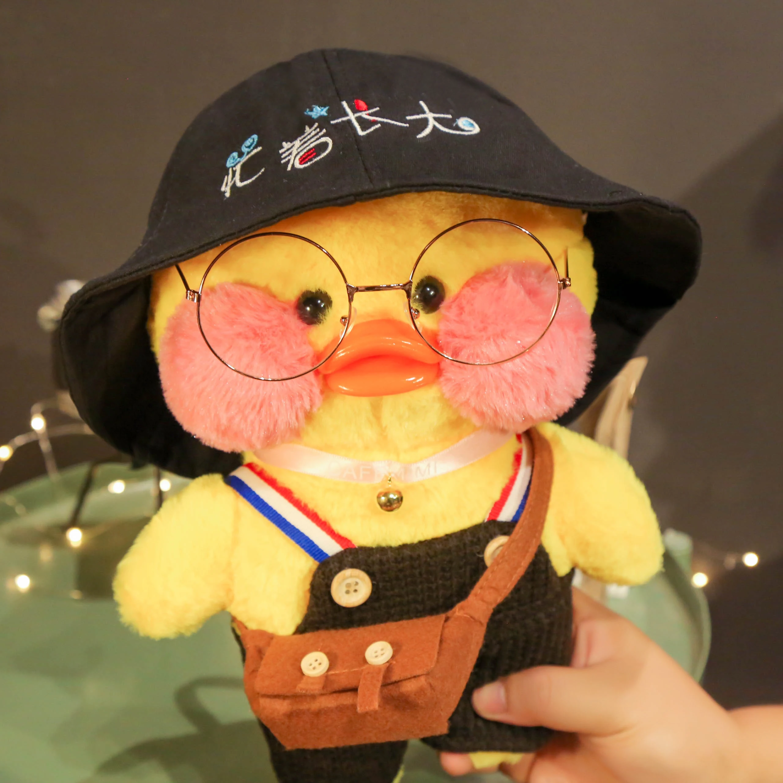 30cm Cute LaLafanfan Cafe Duck Plush Toy Kawaii LaLafanfan Duck Doll Soft Stuffed Animal Plush Pillow Birthday Gifts for Kids