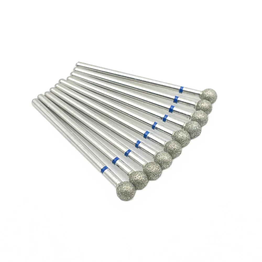 10pcs/set Diamond Grinding Bur Drill Bits Set Dental Grinding Dental Polishing Burs Nail Drill Bits 2.35mm Shank