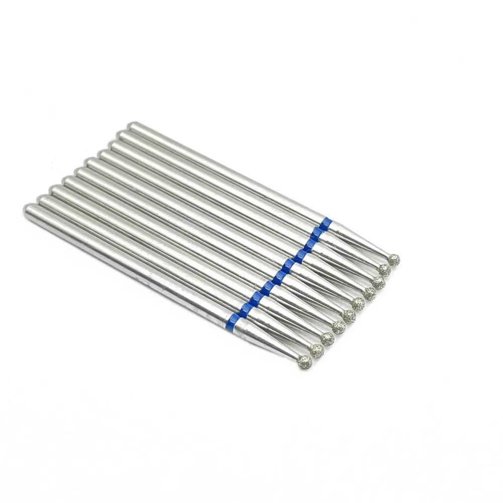 10pcs/set Diamond Grinding Bur Drill Bits Set Dental Grinding Dental Polishing Burs Nail Drill Bits 2.35mm Shank
