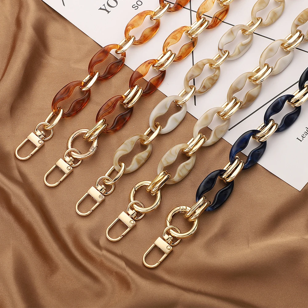 DIY Handbag Chain Acrylic Shoulder Bag Strap For Women Purse Crossbody Bag Handles Resin Chain Belt Bag Part Accessories 40/60cm