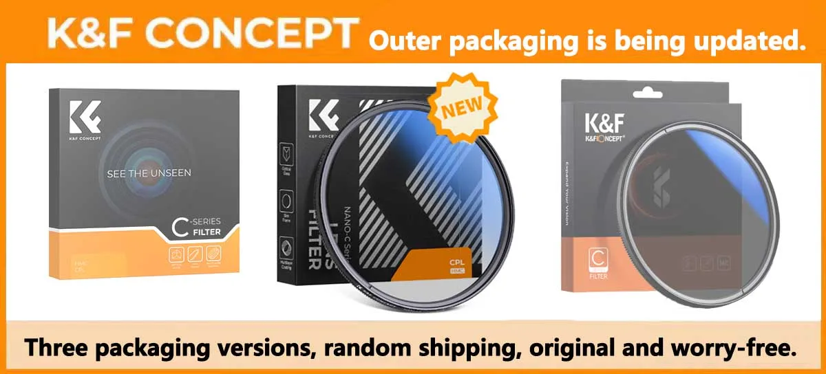 K&F CONCEPT CPL Filter Circular Polarizer Filter Multi-layer Coating Camera Lens Filter C Series 52 55 58 62 67mm 72mm 77mm 82m
